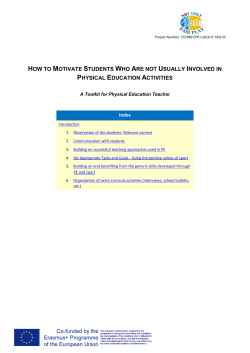 how to motivate students who are not usually involved in physical
