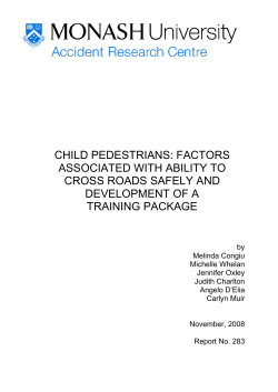 Child pedestrians: factors associated with ability to cross roads