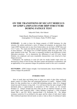 on the transitions of secant modulus of gfrp laminates for ship