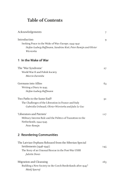Seeking Peace in the Wake of War