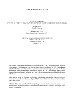 The War at Home: Effects of Vietnam-Era Military Service