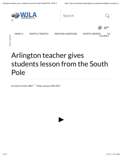 Arlington teacher gives students lesson from the South Pole | WJLA