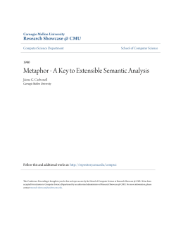 Metaphor - A Key to Extensible Semantic Analysis