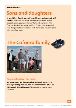 Sons and daughters The Cafaero family