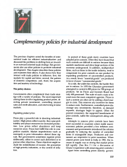 Complementary policies for industrial development