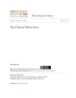 The Chain of Title to Iowa