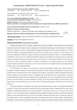 Ecole doctorale "LOGIQUE DU VIVANT - ED515
