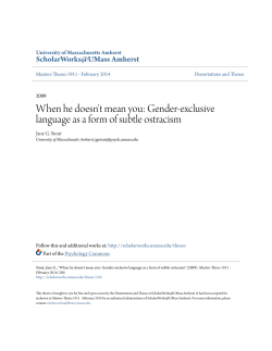 Gender-exclusive Language As Ostracism