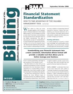 Financial Statement Standardization