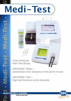 Urine Analysis with Test Strips URYXXON&reg; Relax &ndash; automated
