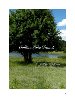 Employee Handbook - Collins Lake Ranch