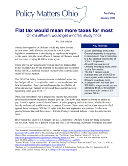 Flat tax would mean more taxes for most