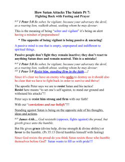 Fighting Back with Fasting and Prayer