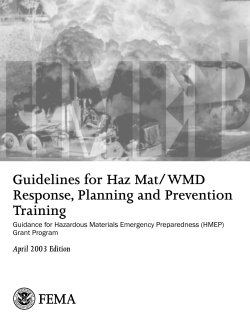 HMEP Guidelines for Hazmat/WMD Response, Planning and