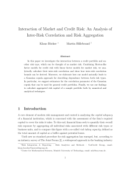 Interaction of Market and Credit Risk: An Analysis of Inter