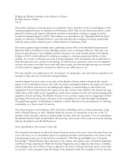 Finding the Divine Feminine in the Mystery of Easter By Mary