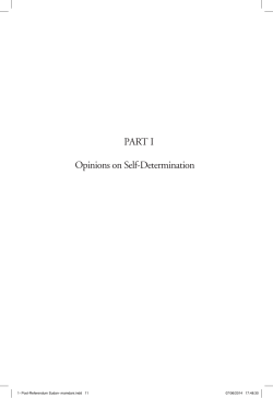 Some Questions Regarding the Independence of South Sudan