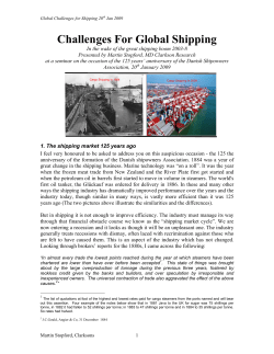 Challenges For Global Shipping