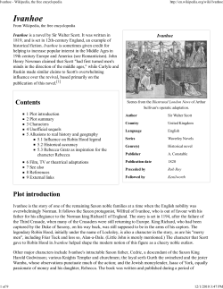 Ivanhoe summary