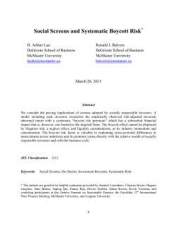 Social Screens and Systematic Boycott Risk