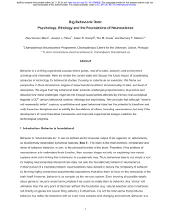 Big Behavioral Data: Psychology, Ethology and the