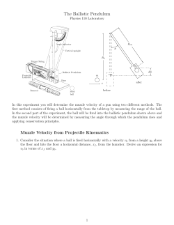 The Ballistic Pendulum