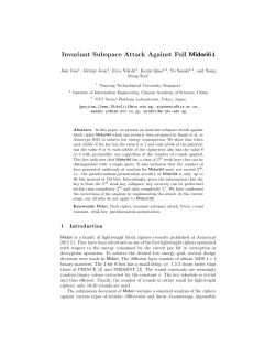 Invariant Subspace Attack Against Full Midori64