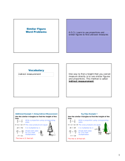 Similar Figure Word Problems Vocabulary