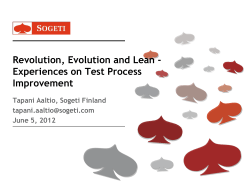 Revolution, Evolution and Lean