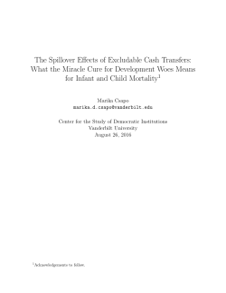 The Spillover Effects of Excludable Cash Transfers