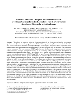 Effects of Endocrine Disruptors on Prosobranch Snails (Mollusca