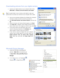 Downloading pictures from your digital camera Microsoft Picture