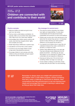 2. Children are connected with and contribute to their world