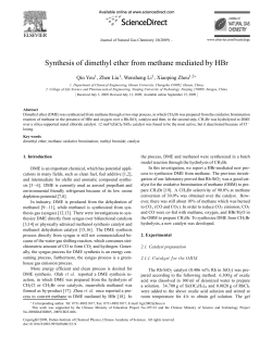 Synthesis of dimethyl ether from methane mediated by HBr