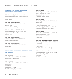 Appendix 3: Bermuda Race Winners:1906-2004