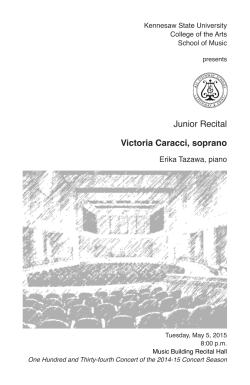 Junior Recital: Victoria Caracci, soprano