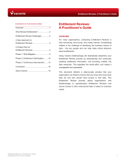 Entitlement Reviews: A Practitioner`s Guide