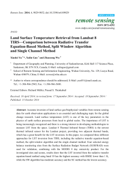 Land Surface Temperature Retrieval from Landsat 8 TIRS