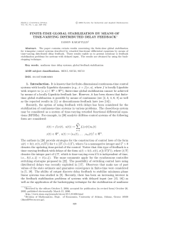 FINITE-TIME GLOBAL STABILIZATION BY MEANS OF TIME
