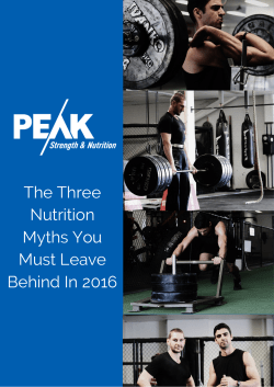 The Three Nutrition Myths You Must Leave Behind In