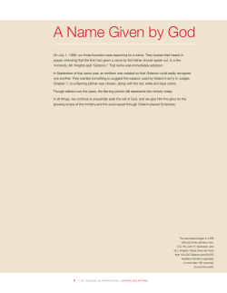 A Name Given by God - Gideons International