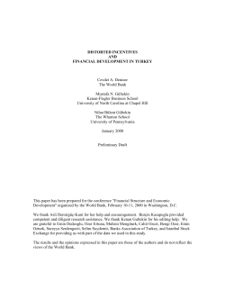 DISTORTED INCENTIVES AND FINANCIAL DEVELOPMENT IN
