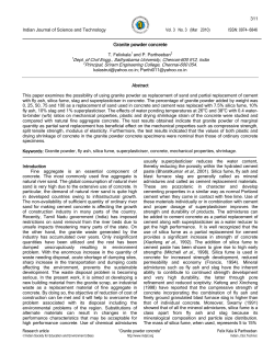 Granite powder concrete - Indian Journal of Science and Technology