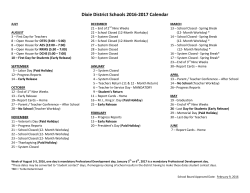 Dixie District Schools 2016-2017 Calendar