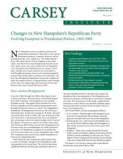 Changes in New Hampshire`s republican party: evolving footprint in