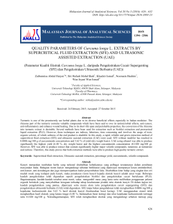 AND ULTRASONIC ASSISTED EXTRACTION (UAE)