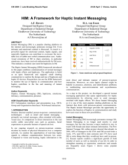 Late Breaking Result: HIM: A Framework for Haptic Instant