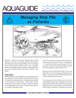 Managing strip pits as fisheries - Missouri Department of Conservation