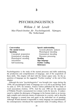 Max Planck Institute for Psycholinguistics