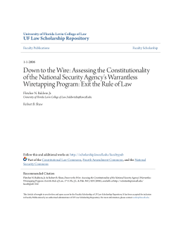 Down to the Wire: Assessing the Constitutionality of the National